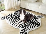Large Zebra Print area Rugs Falark Fluffy Zebra Print Rug Faux Fur Zebra Hide Rugs for Living Room Bedroom, Cute Animal Print Carpet Western Home Decor, Upgraded Luxury soft …
