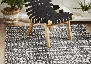 Leah Gray and Ivory Indoor area Rug Leah Yasmin Ivory Black Rug