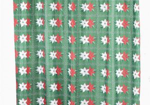 Lenox Holiday Nouveau Bath Rug Holiday Christmas Winter Poinsettia Fabric Shower Curtain Standard Size 70 X 72