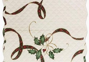 Lenox Holiday Nouveau Bath Rug Lenox Quilted Reversible Christmas Holiday Nouveau Table Runner 14" X 36" Polyester
