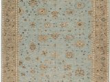 Light Blue and Brown area Rugs E Of A Kind Hand Knotted Light Blue Light Brown 12 2" X 15 6" Wool area Rug