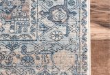 Light Blue and Brown area Rugs Edessa Tribal Medallion Light Blue Rug