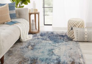 Light Blue and Brown Rug Borealis Vibe by Comet Abstract Blue/ Brown area Rug (10’x14 …