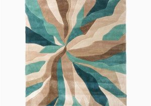Light Blue and Brown Rug Nebula Rug In Beige, Teal Blue and Brown Brown Living Room Decor …
