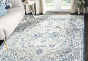 Light Blue and Gray area Rug Safavieh Brentwood Kerstin Traditional area Rug, Light Grey/blue, 6′ X 9′