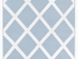 Light Blue and White area Rug Lightweight Reversible Diamond Light Blue White Indoor Outdoor area Rug