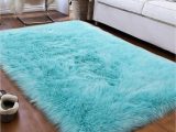 Light Blue Faux Fur Rug softlife Fluffy Faux Fur Sheepskin Rugs Luxurious Wool area Rug for Kids Room Bedroom Bedside Living Room Office Home Decor Carpet ( 3ft X 5ft, Light …