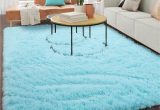 Light Blue Fuzzy Rug Kicmor Light Blue Fluffy area Rugs for Bedroom,5×8 Feet,fuzzy Rug for Living Room,shaggy Carpets for Boys Girls Room Decor,furry Rugs for Kids …