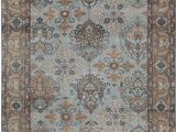 Light Blue Persian Rug Sultanabad oriental Hand Knotted Wool Light Blue Rust area Rug