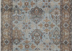 Light Blue Persian Rug Sultanabad oriental Hand Knotted Wool Light Blue Rust area Rug
