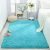 Light Blue Plush Rug Merelax soft Fluffy Blue Shaggy area Rug for Bedroom Boys Kids Room, Comfy Plush Nursery Teal Blue Carpet for Baby Boy Shower Gift Grandchildren …