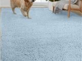 Light Blue soft Rug Gorilla Grip soft Faux Fur area Rug, Washable, Shed and Fade Resistant, Grip Dots Underside, Fluffy Shag Indoor Bedroom Rugs, Easy Clean, for Living …