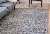 Light Gray area Rug 5×7 Unique Loom solo solid Shag Collection Modern Plush Cloud Gray area Rug 5 0 X 8 0