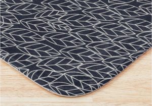 Light Grey Bath Rugs Doodle Leaves Navy and Light Grey Almost White Small
