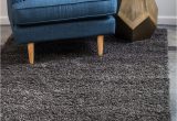 Lilah Shag Gray area Rug Lilah Shag Graphite Gray area Rug