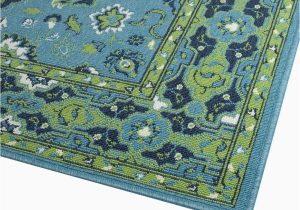 Lime Green and Blue Rug Kaleen Rugs Sunice 1’9″ X 3′ Light Blue, Lime Green, Navy and …