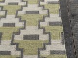Lime Green and Grey area Rugs Avon Collection Hand Woven area Rug In Green Grey & White