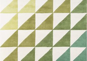 Lime Green and Grey area Rugs Novogratz Delmar Collection Agatha Side Triangles area Rug 3 6" X 5 6" Lime Green