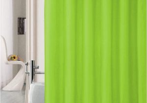 Lime Green Contour Bath Rug 18 Pieces Shower Curtain with Matching Fabric Hook