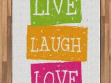 Live Laugh Love area Rugs Amazon Ambesonne Live Laugh Love area Rug Lifestyle