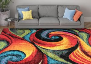 Living Room area Rugs Contemporary Contemporary 9×12 area Rug (8’9” X 12’3”) Abstract Multi-color …