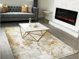 Living Spaces area Rugs 5×7 5×7 Contemporary area Rug White Gold Gray Ebay
