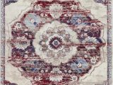 Living Spaces area Rugs 5×7 Luxe Weavers Victoria Collection Ivory oriental 5×7 area Rug 7528