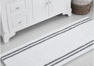 Long Grey Bathroom Rug Stripe Noodle Bath Rug Collection In 2020