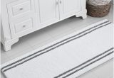 Long White Bathroom Rug Stripe Noodle Bath Rug Collection In 2020