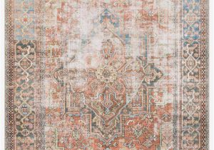 Loren Lq 15 area Rug Lq-15 Terracotta / Sky Loloi Rugs