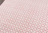 Low Pile Wool area Rug Sintra Pink Cotton Wool High Low Pile area Rug