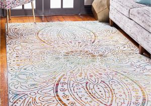 Lyon Light Green area Rug Unique Loom Lyon Modern Abstract area Rug 6 0 X 9 0 Ivory Pink