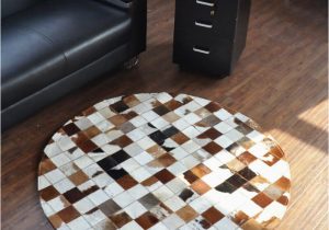Machine Washable Rubber Backed area Rugs Free Shipping 1 Piece Via Dhl 100 Natural Cowhide Leather