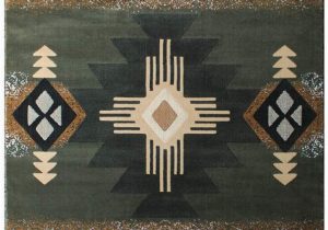 Made by Design area Rugs south West Native American area Rug Design C318 Sage Green 5 Feet X 7 Feet
