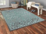 Mainstays 5 X 7 area Rug Mainstays India Medallion Textured Print area Rug and Runner Collection Gray Blue 5 X 7