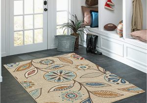 Maples Rugs Bed Bath and Beyond Maples Rugs Reggie Floral area Rugs for Living Room & Bedroom [made In Usa], 3’4 X 5, Beige