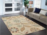 Maples Rugs Bed Bath and Beyond Maples Rugs Reggie Floral area Rugs for Living Room & Bedroom [made In Usa], 5 X 7, Beige