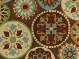 Maples Rugs Medallion area Rug Maples Rugs Scatter Medallion area Rug for Living Room, Brown Multi, 5′ X 7′