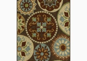 Maples Rugs Medallion area Rug Maples Rugs Scatter Medallion area Rug for Living Room, Brown Multi, 5′ X 7′