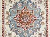Maples Rugs Medallion area Rug Maples Rugs Stina Vintage Medallion Livingroom & Bedroom Rugs Non Skid area Carpet [made In Usa], Blue/red, 5′ X 7′