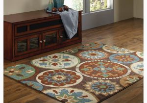 Maples Rugs Medallion area Rug with soft Browns, Blues, Greens and Cream Colors, the Maples Rugs …