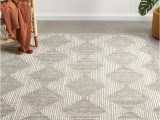 Marcelo Hand Tufted Wool Cotton Ivory area Rug Grey Mason Hand-tufted Wool Blend Rug