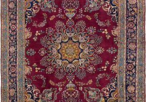 Maroon and Blue Rug Mashad Burgundy Antique 9×12 Large area Rug In 2020 Large