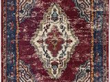 Maroon and Blue Rug the Amuze Collection Showcases Traditional and Vintage