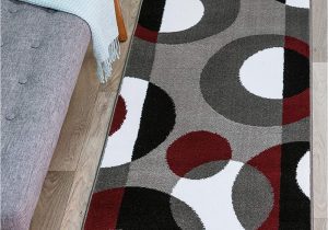 Maroon and Gray area Rugs Rugshop Modern Circles area Rug Runner 2 X 7 2" Burgundy