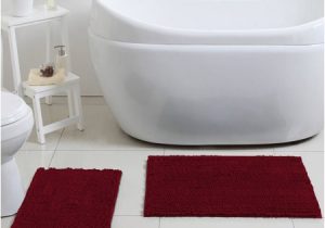 Maroon Bathroom Rug Sets Popular Bath La Monte Chenille 2 Piece Bathroom Rug Set