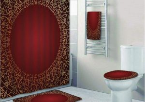Maroon Bathroom Rug Sets Prtau Maroon Vintage Frame with Gold Colored Eastern