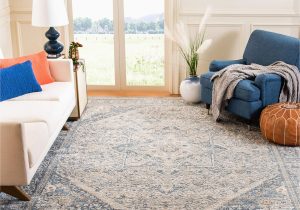 Martha Stewart Blue Rug Martha Stewart by Safavieh Collection 8′ X 10′ Cream/blue Msr689m Grove Living Room Dining Bedroom area Rug