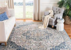 Martha Stewart Blue Rug Martha Stewart Peak 5 X 8 Cream/blue Indoor Distressed/overdyed …