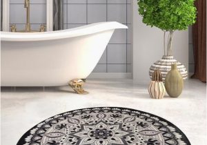 Mauve Colored Bathroom Rugs Black & White Red Blue Brown Mandala Round Home Decor